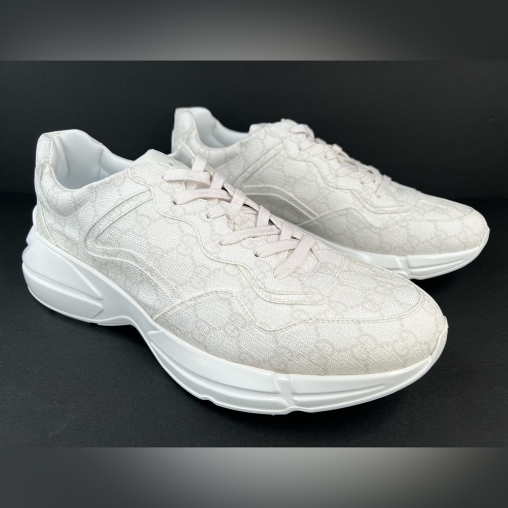 Gucci Rhyton GG Supreme Cavas Logo Ace Men Sneakers UK 13.5 - US 14 - EU 47.5